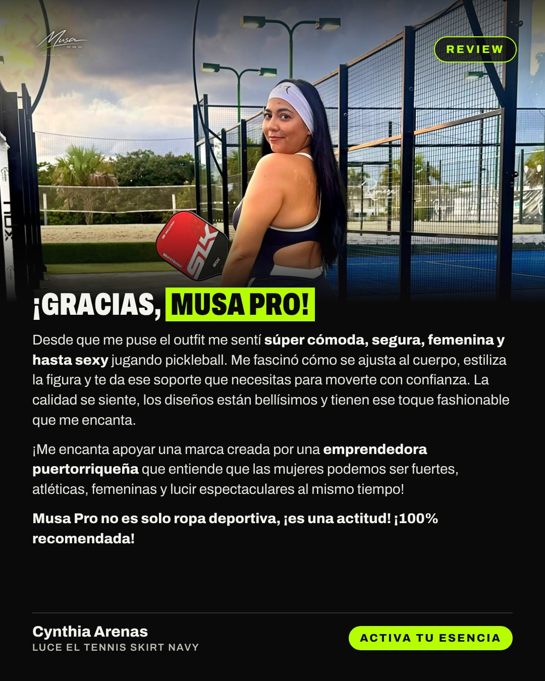 Review de Cynthia Arenas: Musa Pro me hizo sentir como toda una musa