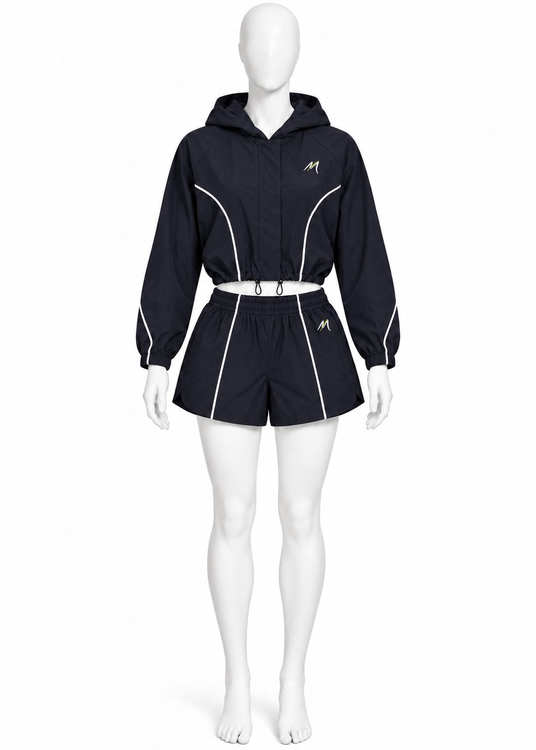 Set Hoodie manga larga & Shorts