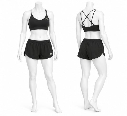 Set Bra & Shorts casuales con bolsillos